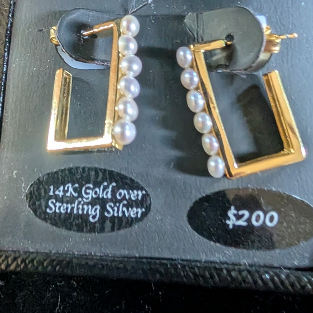 Gold and Silver Geometric Earrings with Modern Design